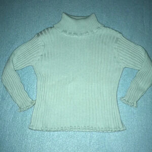 The Children’s Place ribbed scalloped sky blue sweater size 3T